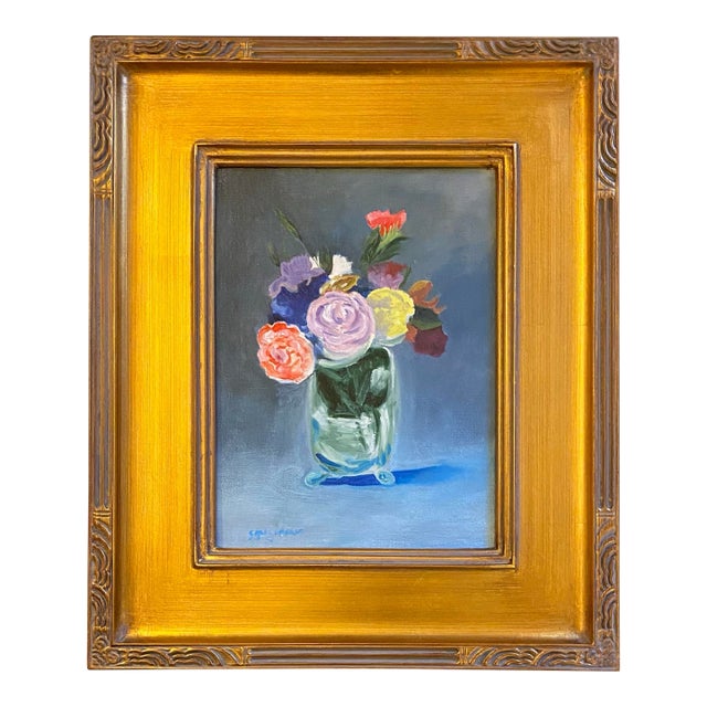 Impressionist Floral Still Life by Satori Gregorakis For Sale