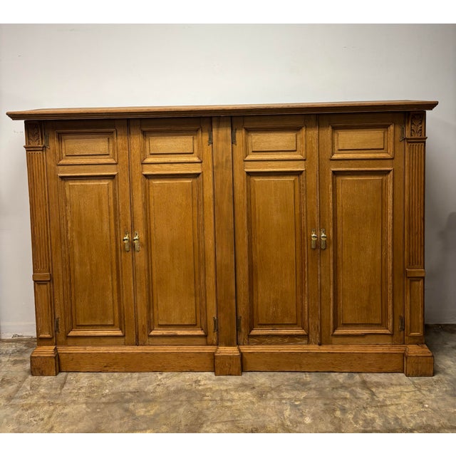 English Antique English Four Door Cabinet For Sale - Image 3 of 12