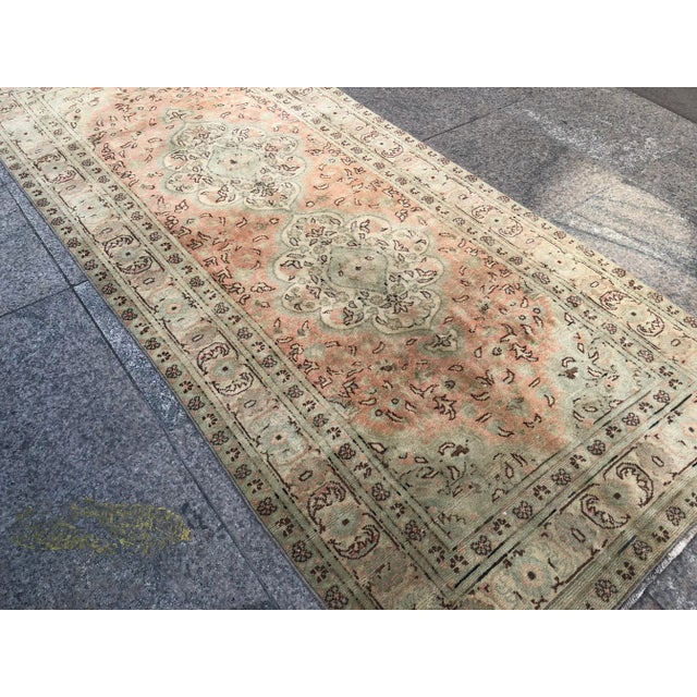 1960s Turkish Tribal Vintage Faded Area Rug - 2′9″ × 6′4″ For Sale - Image 5 of 10