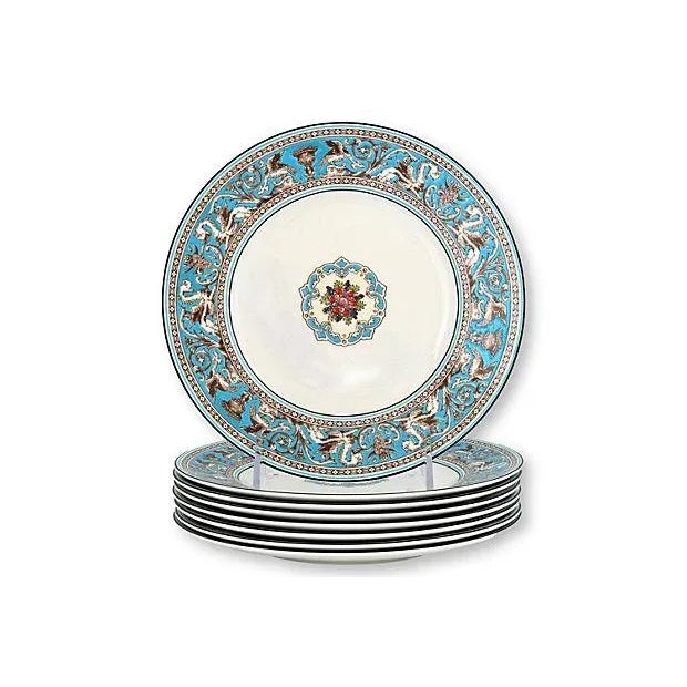 Wedgwood Florentine Enameled Plates, Set of 8 For Sale - Image 4 of 4