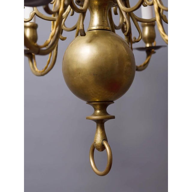 2000 - 2009 Antique Chandelier in Brass, 1700s For Sale - Image 5 of 7