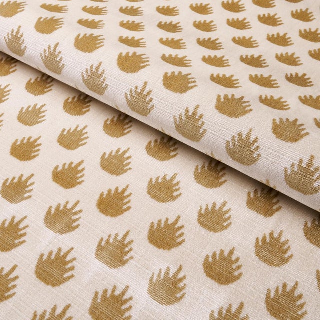 SAMPLE - Schumacher Coronation Velvet Fabric In Camel For Sale