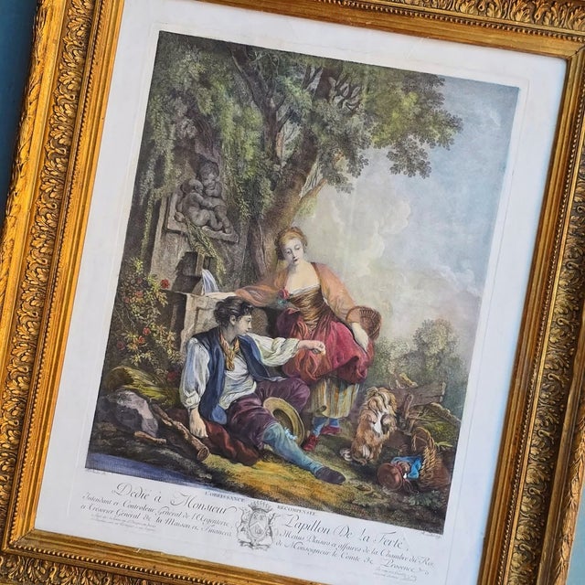 After Francois Boucher, The Shepherd Rewarded, Obedience Rewarded, 1800s, Engravings, Set of 2 For Sale - Image 3 of 18