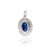 Natural 2.78ct Blue Sapphire & Diamond Cluster Art Deco Pendant in 14k Gold For Sale - Image 9 of 15