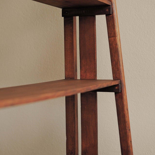 Architectural Pine and Oak Secretary Bookcase, France, 1960 For Sale - Image 16 of 18