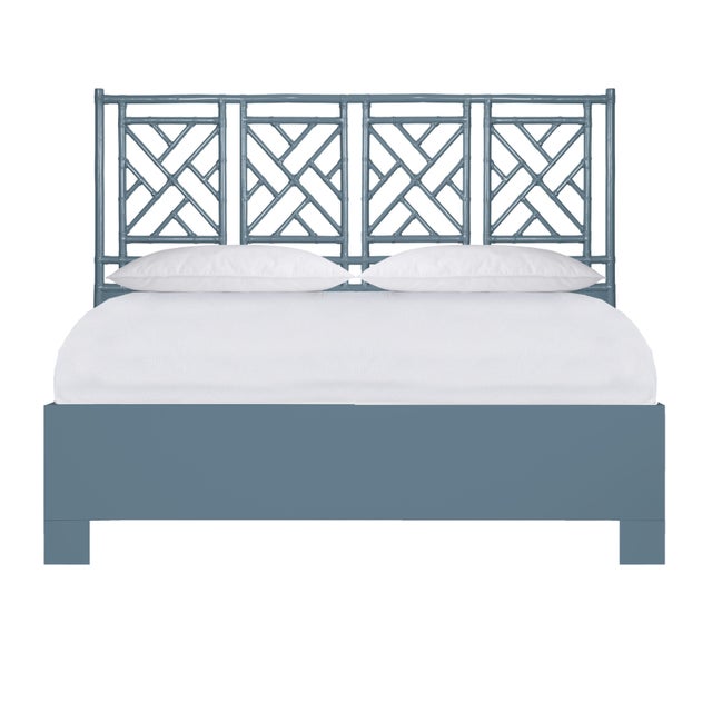 Chippendale Standard Bed California King - Regatta Blue For Sale - Image 12 of 12