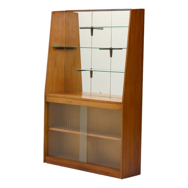 Mirror Backed Bookcase, 1950 For Sale