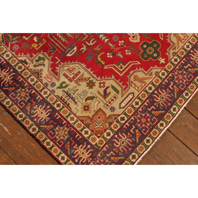 Red Middle Eastern Hand-Knotted Rug For Sale - Image 8 of 11