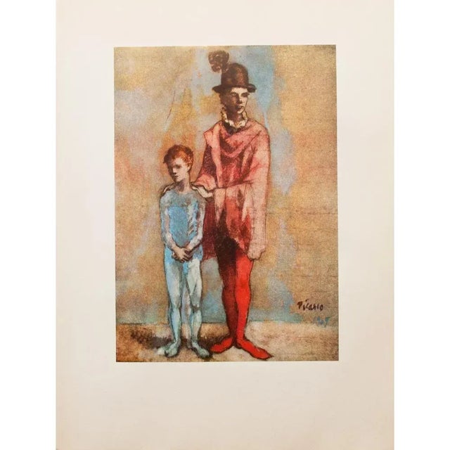 1950s After Picasso, First Edition Period Full-Color Prints of Rose Epoch Harlequin - A Pair For Sale In Dallas - Image 6 of 13
