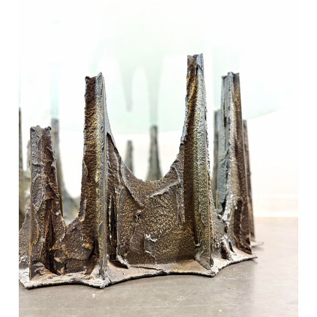 Bronze 1960s Paul Evans Sculpted Bronze "Stalagmite" Coffee Table, Signed Brutalist MCM For Sale - Image 8 of 9