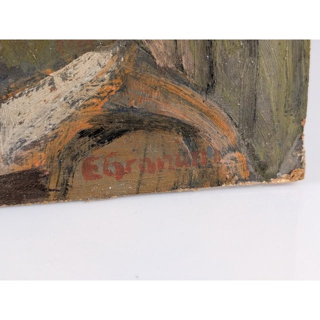 Einar Granum, Figurative Composition, 1950s, Oil on Board For Sale - Image 6 of 12