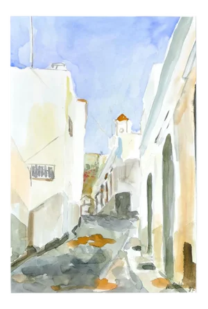 A Summer Road - Original Watercolor by Armin Guther - 1997 1997