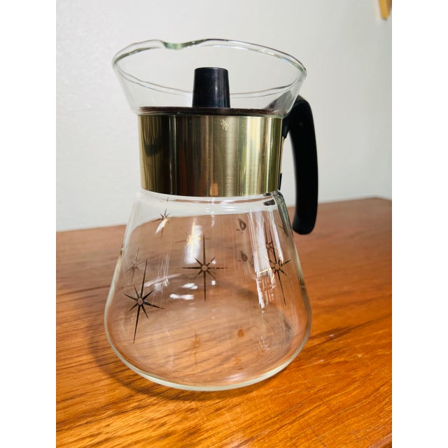 Glass Vintage Corning Ware Starburst Coffee 4 Cup Carafe 1960s Era For Sale - Image 7 of 9