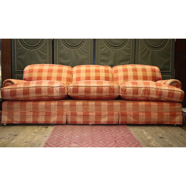 Large Gingham Three-Seater Sofa by George Smith, 2010s For Sale - Image 6 of 18