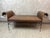 Wood Vintage Rattan Bench, 2000s For Sale - Image 7 of 10