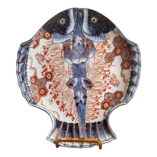 Antique Japanese Imari Fish Plate, 1890 For Sale
