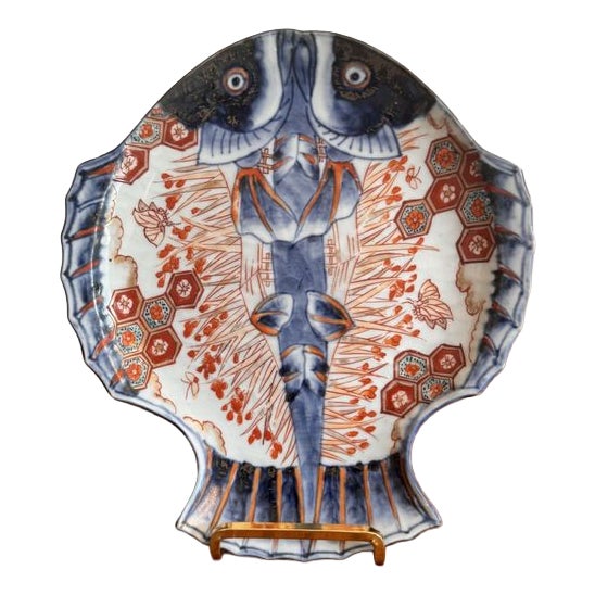 Antique Japanese Imari Fish Plate, 1890 For Sale