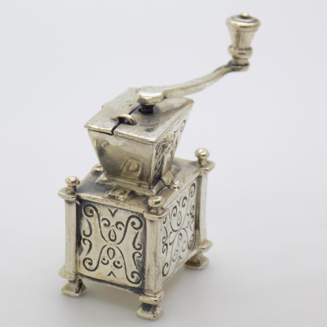 Silver Vintage Italian Handmade Sterling Silver 925 Grinder, 1980s For Sale - Image 8 of 13