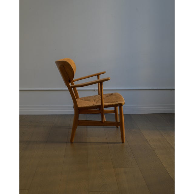 Hans Wegner Lounge Chair, Model No. Ch-22 by Carl Hansen & Son, Denmark, 1951 For Sale - Image 10 of 12