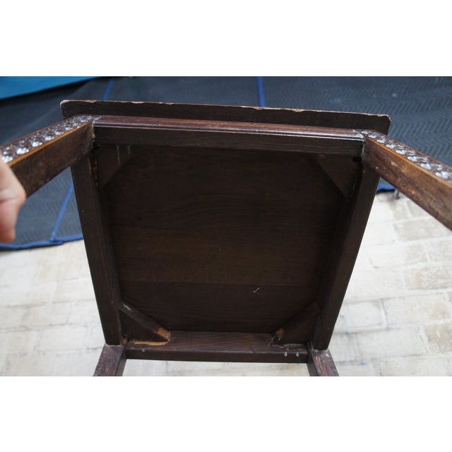 Antique 19th Century French Breton Brittany Figural Carved Chestnut Dining Chairs - Set of 6 For Sale - Image 6 of 12