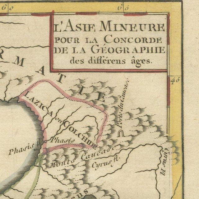 Antique Asia Minor Map with Classical Regions by Pluche, 1765 For Sale - Image 4 of 12