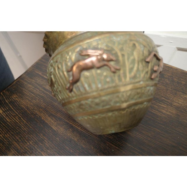 19th Century North African Brass and Copper Jardiniere Pots, Set of 2 For Sale - Image 9 of 10