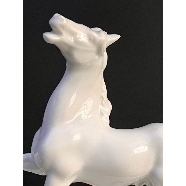 1960s Herend White Porcelain Horse Figurine Sculpture For Sale - Image 11 of 17