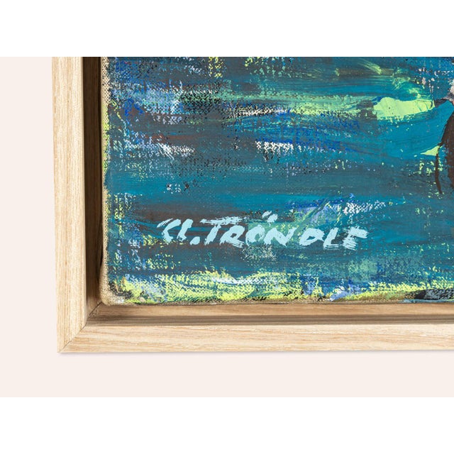 Blue Lagoon, Acrylic on Canvas, Framed For Sale - Image 8 of 11