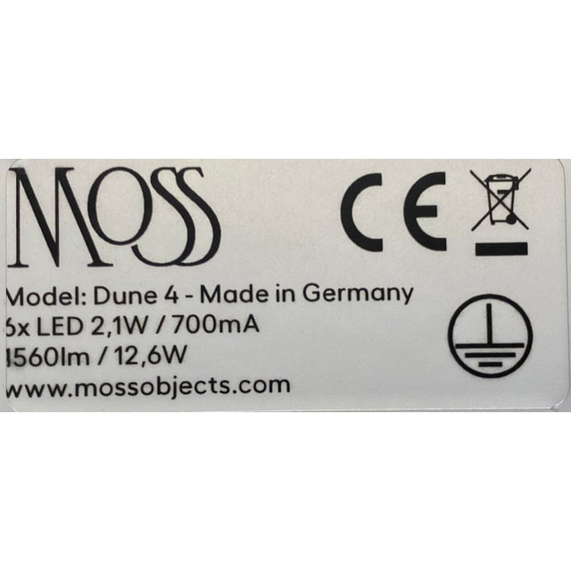 Dune 4 Curve Chandelier with Silver Anodized Shades by Daniel Becker For Sale - Image 14 of 15