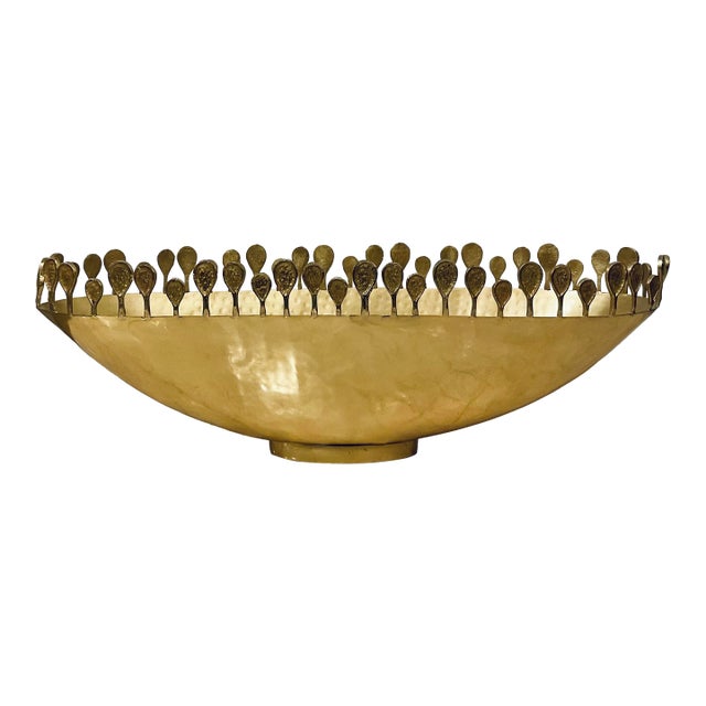 John Richard Organic Modern Oblong Brass Bowl For Sale