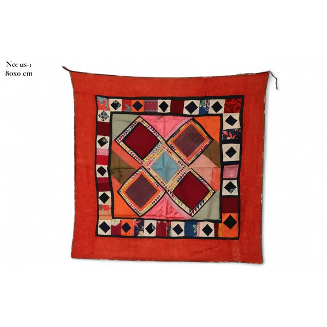 Vintage Embroidered Uzbek Wall Hung Patchwork Tapestry, 1920s For Sale - Image 11 of 11