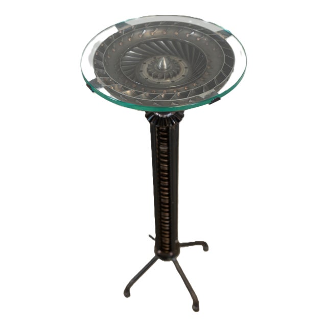 Industrial Turbine Pedestal Table by Jon F. Little For Sale