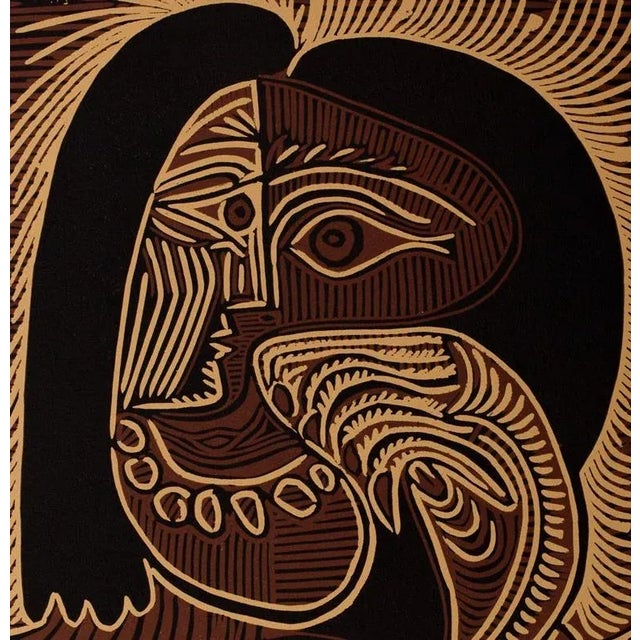 Modern After Pablo Picasso, Woman's Face, Linocut For Sale - Image 3 of 4