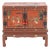 Antique Chinese Red Lacquer Painted Cabinet on Stand, Late Qing Dynasty, Circa 1880–1920 For Sale