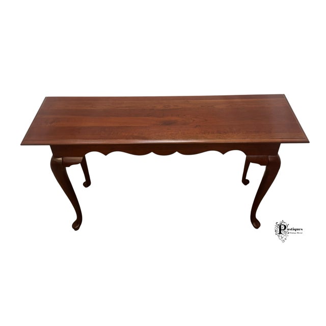 Early 21st Century Vintage Chippendale Style Mahogany Finish Console Table For Sale - Image 5 of 9