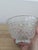 Rogaska Slovenia cut clear crystal bowl with diamond and leaf pattern, measuring about 5.75 inches in diameter.
