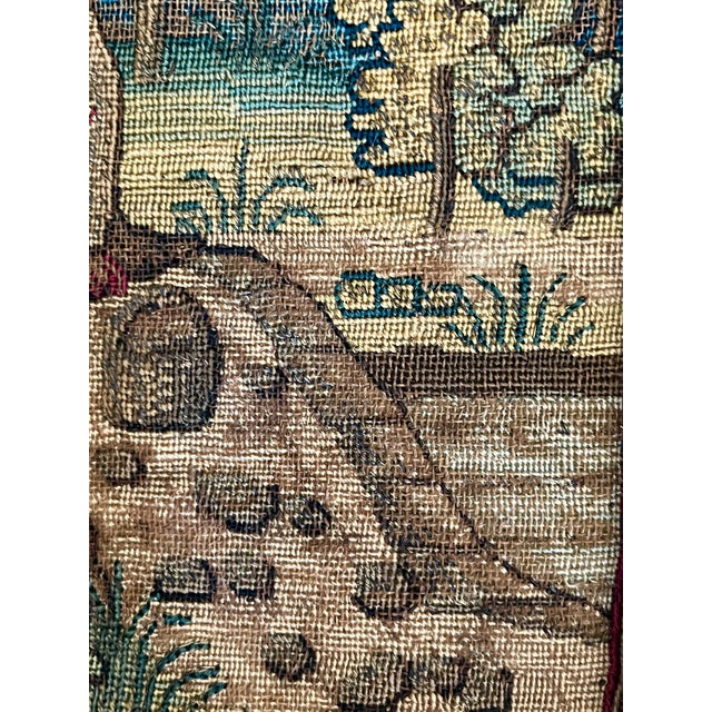 Pair 18th Century Framed French Verdure Tapestry Panels For Sale - Image 11 of 17
