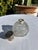 Vintage sterling silver and cut crystal bottle featuring a beautifully faceted spherical crystal body and a polished...