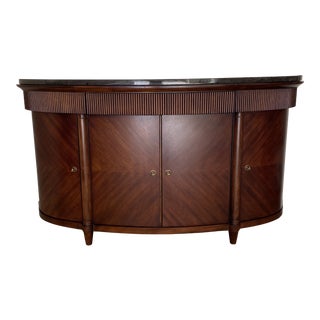 Traditional Bernhardt Wooden Buffet With Mirror For Sale