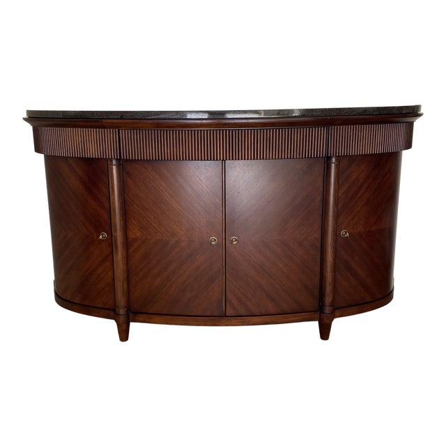 Traditional Bernhardt Wooden Buffet With Mirror For Sale