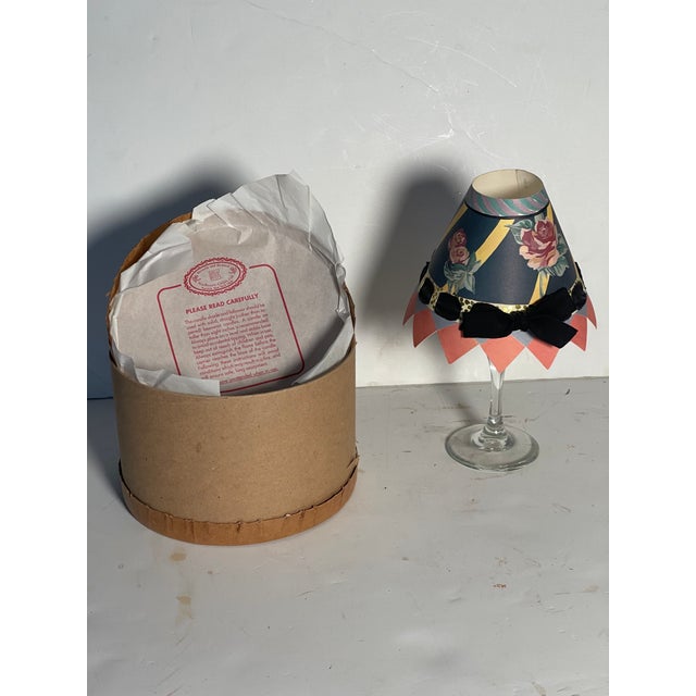 Shabby Chic Vintage Whimsical MacKenzie and Childs Handpainted Lamp Shade in Box For Sale - Image 3 of 4