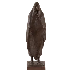 Francisco Zúñiga, Woman with Scarf, 1970, Bronze on Wood Base