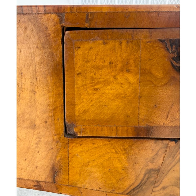 1970's Italian Regency Olive Burl Wood Writing Desk/Console Table For Sale - Image 14 of 14