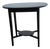 Black Oval High Occasional Wooden Table Unknown Maker For Sale
