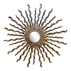 Large Scale Antique Italian Sunburst Mirror