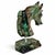 Natural Emerald Gemstone Horse Bust Sculpture Hand Carved Cherry Blossom For Sale - Image 4 of 13