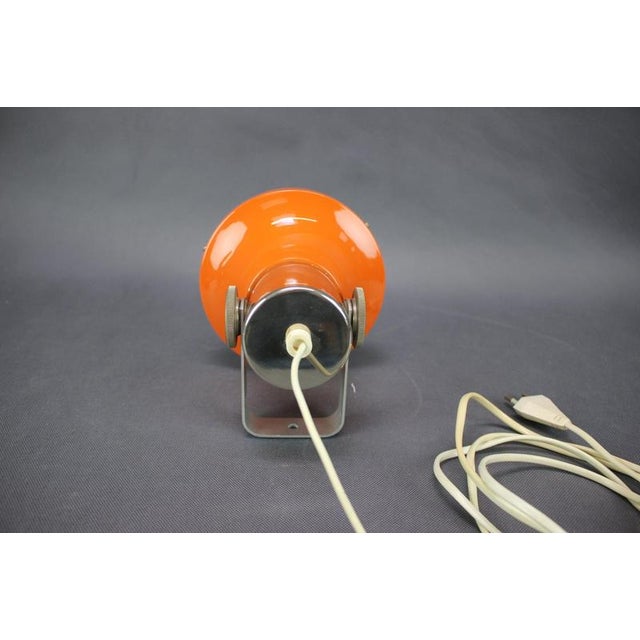 Josef Hurka Orange Wall Lamp by Josef Hurka for Napako, Czechoslovakia, 1970s For Sale - Image 4 of 14