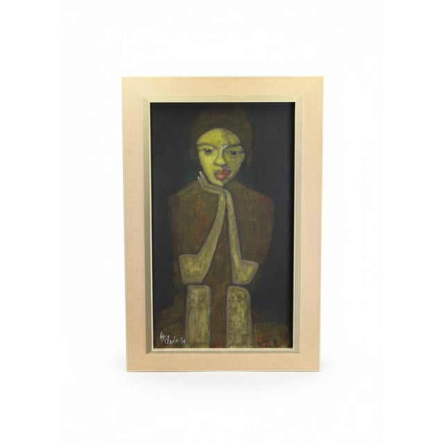 Harry Charles Tim, In Thought Portrait, 2026, Acrylic Painting on Board, Framed For Sale - Image 15 of 15