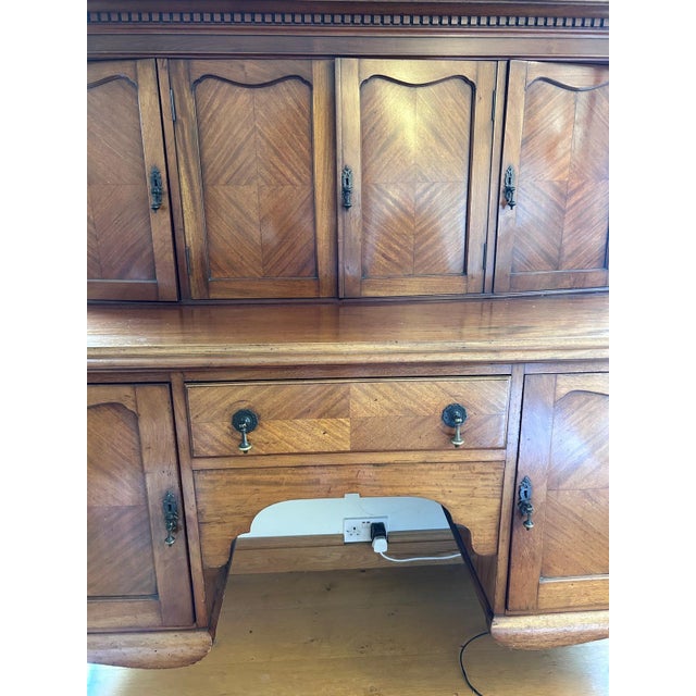 Antique French Walnut 2-Part Buffet with Sideboard, Early 20th Century For Sale - Image 11 of 16
