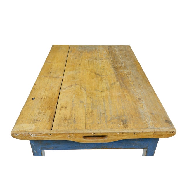 Scandinavian Painted Pine Baker's Table, 1850s For Sale - Image 6 of 10
